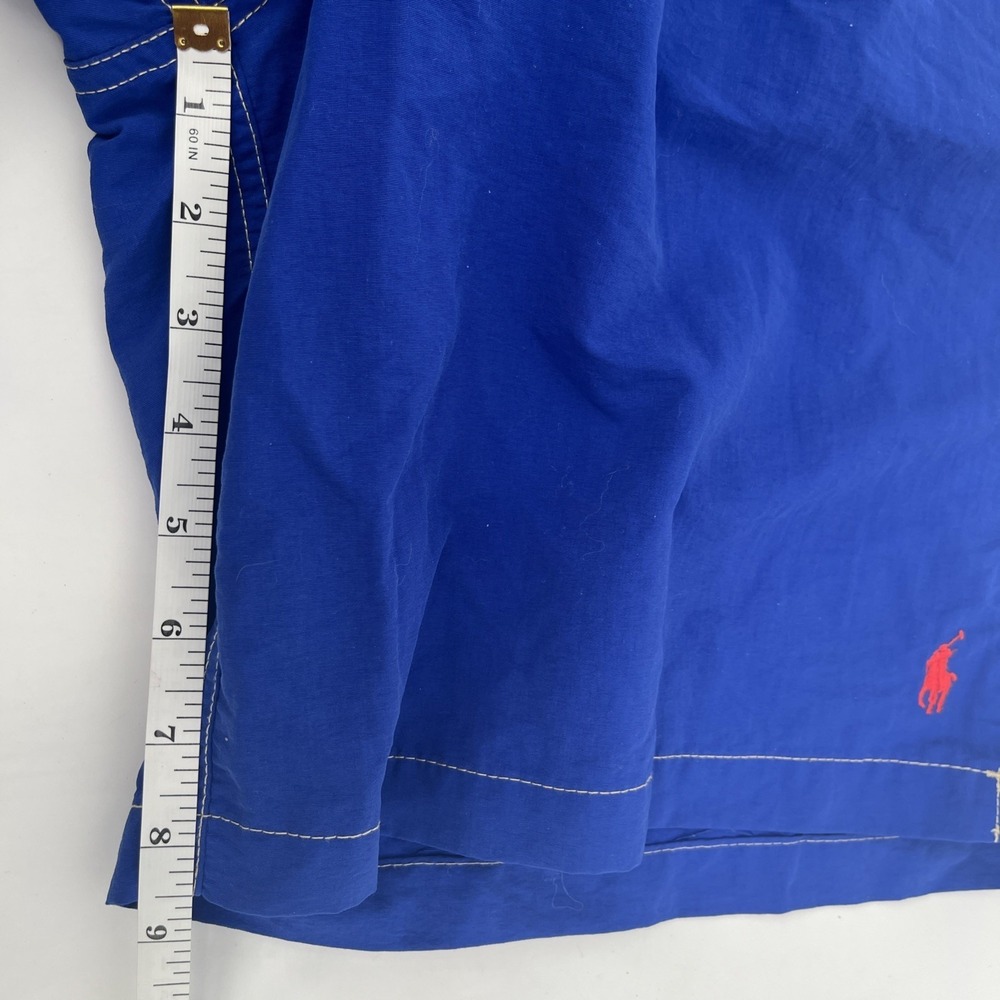 Polo Ralph Lauren Mens XL Swimwear Trunks Blue Shorts Elastic Waist Pockets EUC - Picture 7 of 7